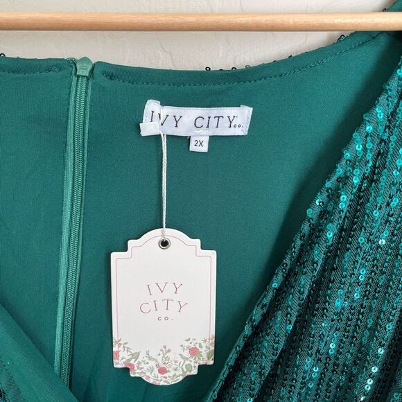 Ivy City Co Jagger Sequin Belted Dress NEW NWT - Picture 6 of 10